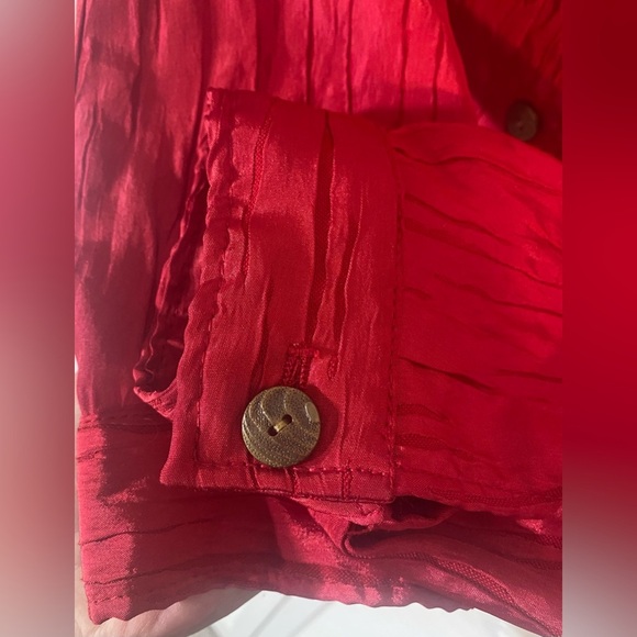 Ruby Rd Jacket Size 10 Red Textured Chest Pockets - Picture 4 of 8